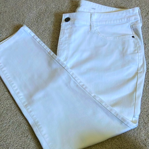 St. John's Bay Pants - St Johns Bay Skinny Leg 16 White Womens jeans